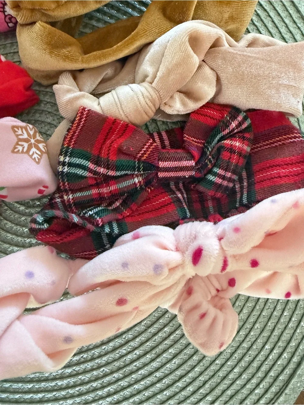 Baby Girl Bow Headbands Lot Of 8 Miscellaneous Holiday Pink Hello Kitty